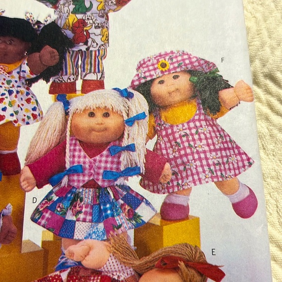 Butterick Pattern 4556 Cabbage Patch Kids Clothes 6 Outfits Uncut 1996 14” Dolls - Picture 4 of 9